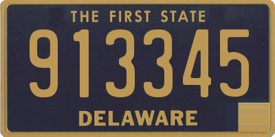 DE license plate 913345