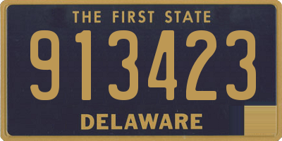 DE license plate 913423