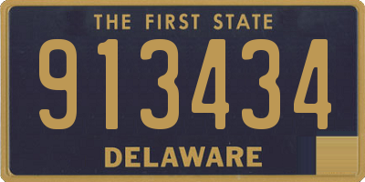 DE license plate 913434