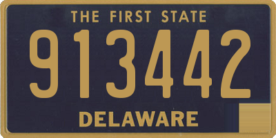DE license plate 913442