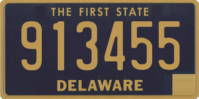 DE license plate 913455