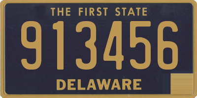 DE license plate 913456
