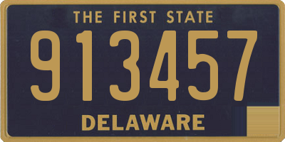DE license plate 913457