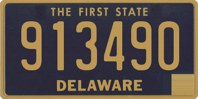 DE license plate 913490