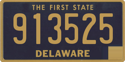 DE license plate 913525