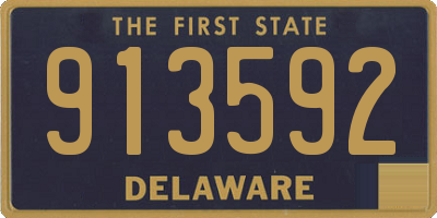DE license plate 913592