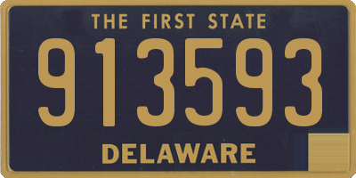 DE license plate 913593