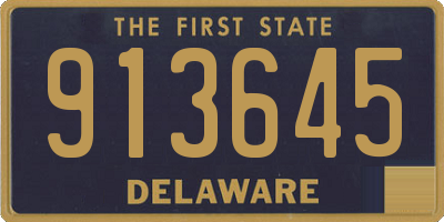 DE license plate 913645