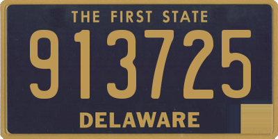 DE license plate 913725