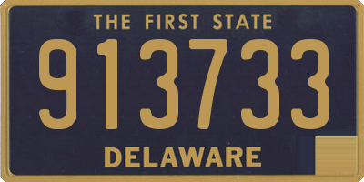 DE license plate 913733