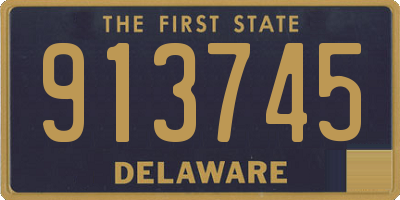 DE license plate 913745