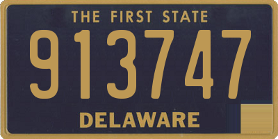 DE license plate 913747