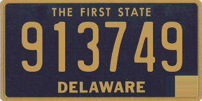 DE license plate 913749