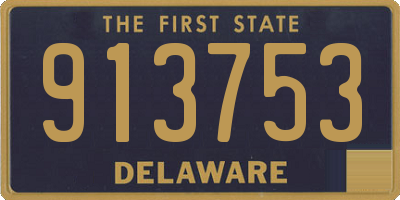 DE license plate 913753