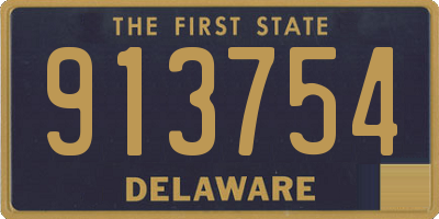 DE license plate 913754