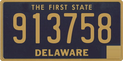 DE license plate 913758