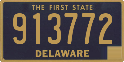 DE license plate 913772