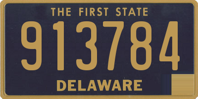 DE license plate 913784