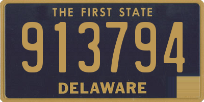 DE license plate 913794
