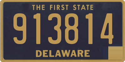 DE license plate 913814