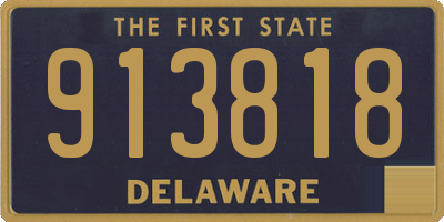 DE license plate 913818