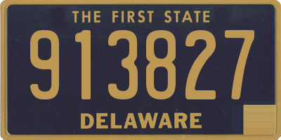 DE license plate 913827