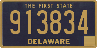 DE license plate 913834