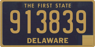 DE license plate 913839