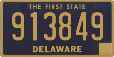 DE license plate 913849