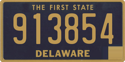 DE license plate 913854