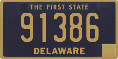 DE license plate 91386