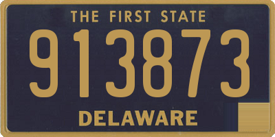 DE license plate 913873