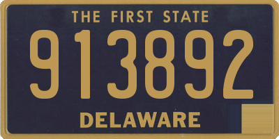 DE license plate 913892