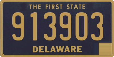 DE license plate 913903