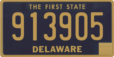 DE license plate 913905