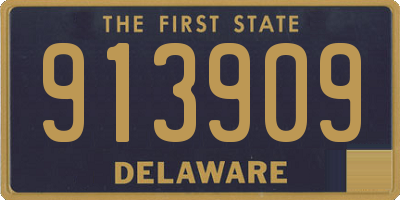 DE license plate 913909