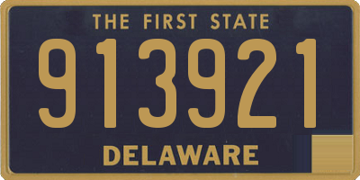 DE license plate 913921