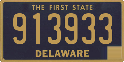 DE license plate 913933