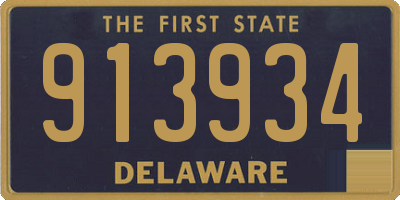 DE license plate 913934