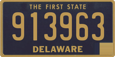 DE license plate 913963
