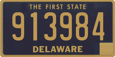 DE license plate 913984