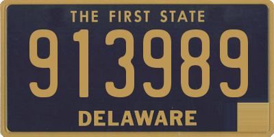 DE license plate 913989