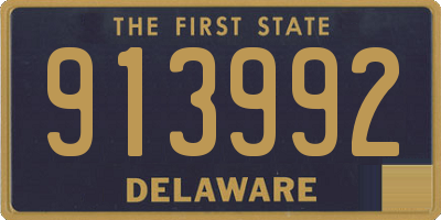 DE license plate 913992