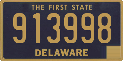 DE license plate 913998