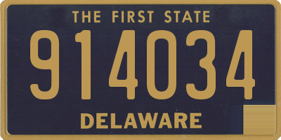 DE license plate 914034