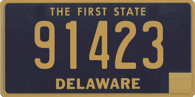 DE license plate 91423
