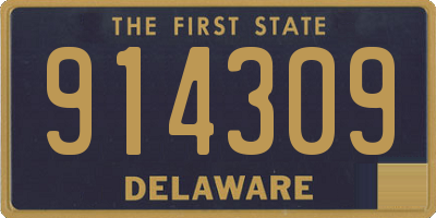 DE license plate 914309