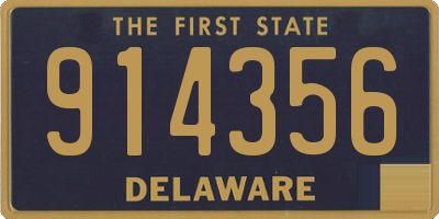 DE license plate 914356