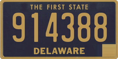 DE license plate 914388