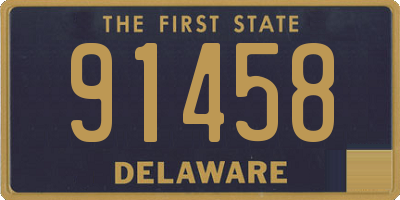 DE license plate 91458